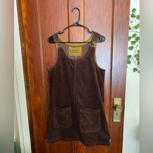 Corduroy overall dress 🤎